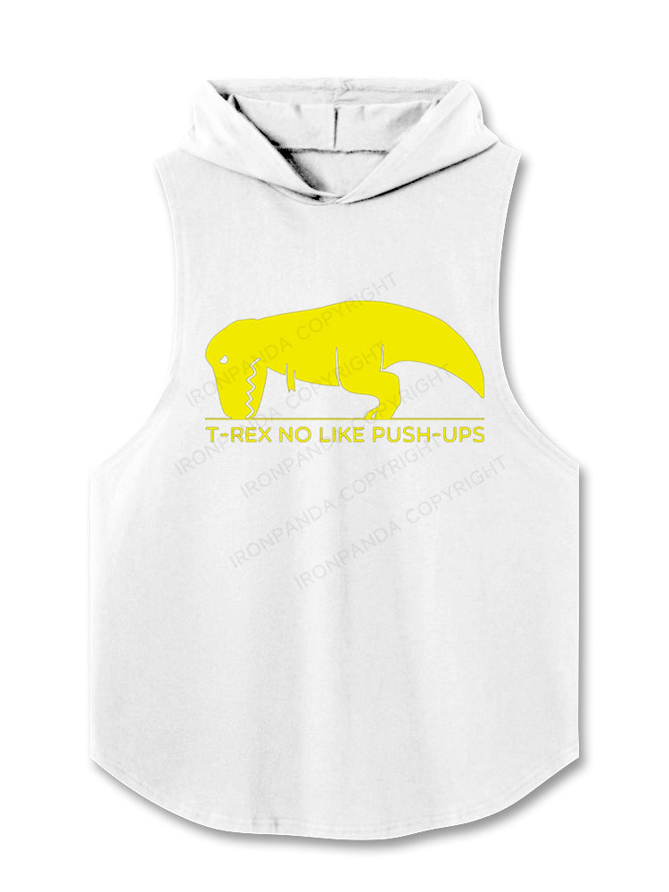 T-Rex No Like Push-Ups Hooded Tank