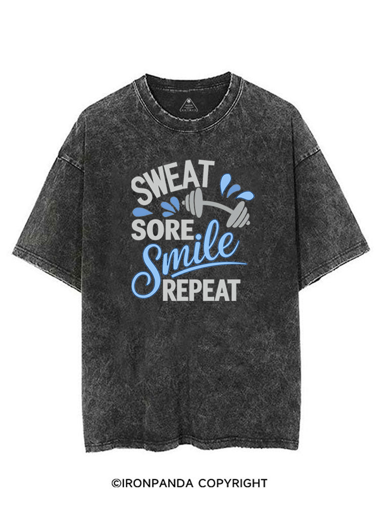 SWEAT SORE SMILE REPEAT VINTAGE GYM SHIRT