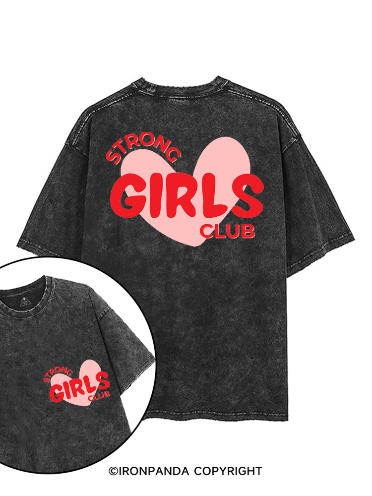 STRONG GIRLS CLUB STRONG VIBES printed Gym Shirt
