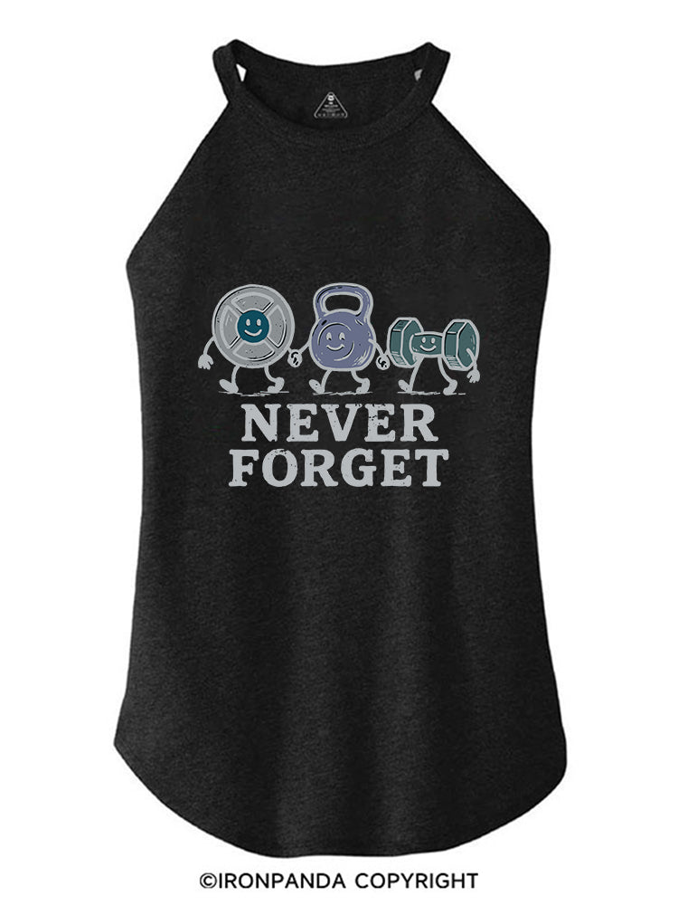 NEVER FORGET FITNESS ROCKER COTTON TANK