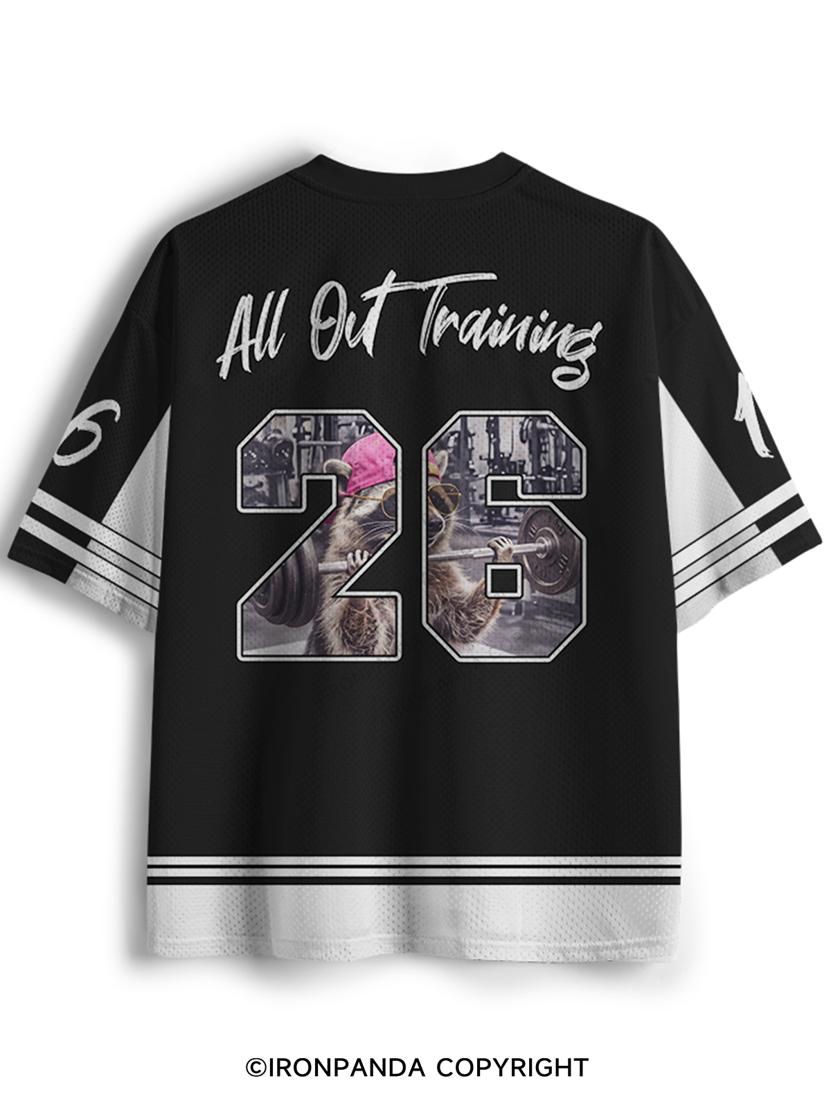 Don't Spot Me Raccoon Weightlifting Mesh Jersey