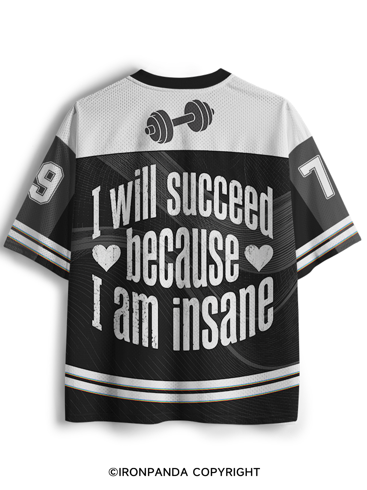 I WILL SUCCEED BECAUSE I AM INSANE Mesh Jersey