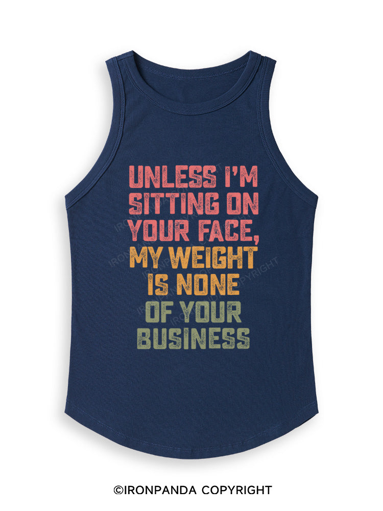 UNLESS I'M SITTING ON YOUR FACE Fitted Tank Top