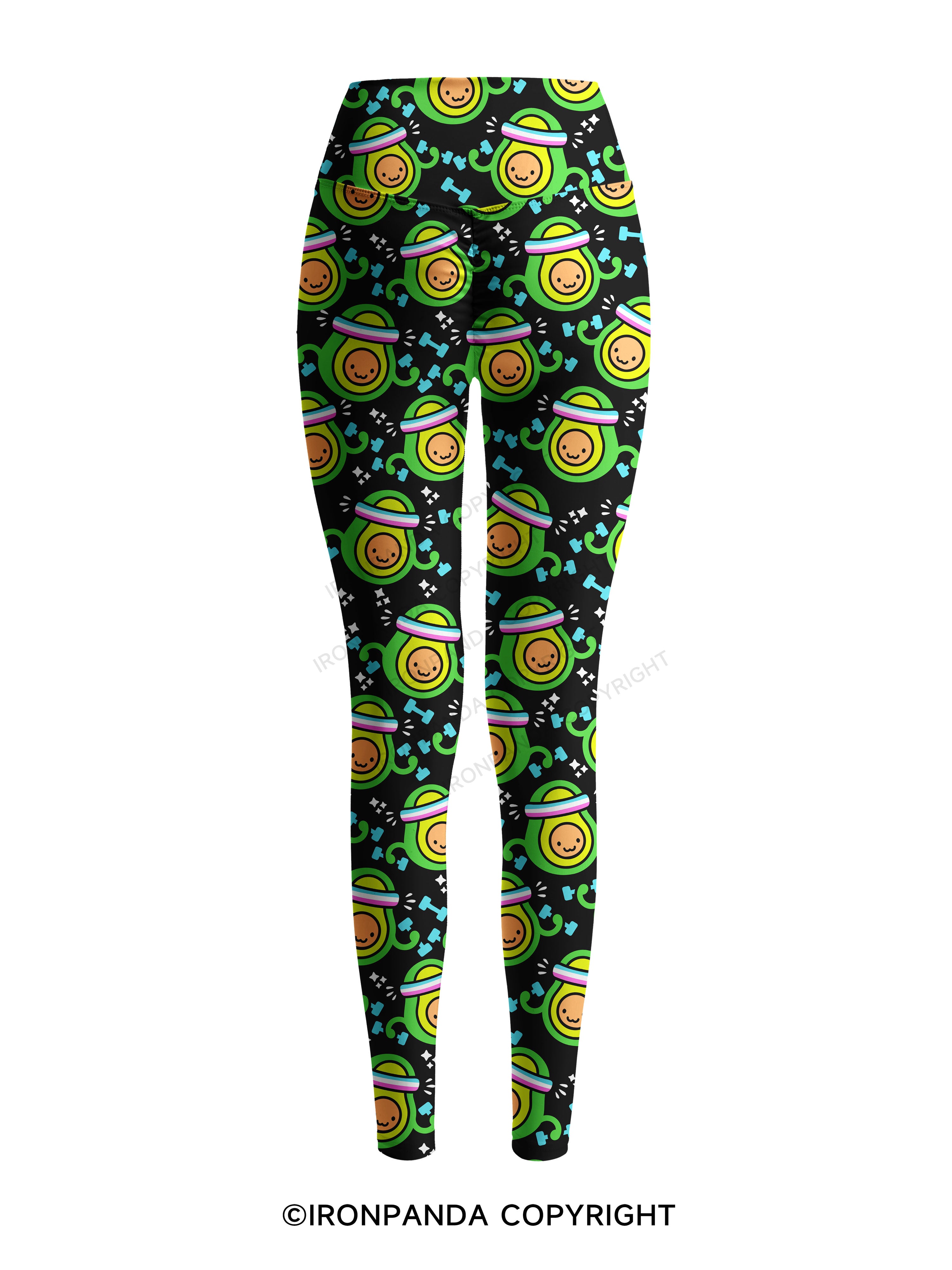 LIL BIT FIT LIL BIT FAT Printed Yoga Pants