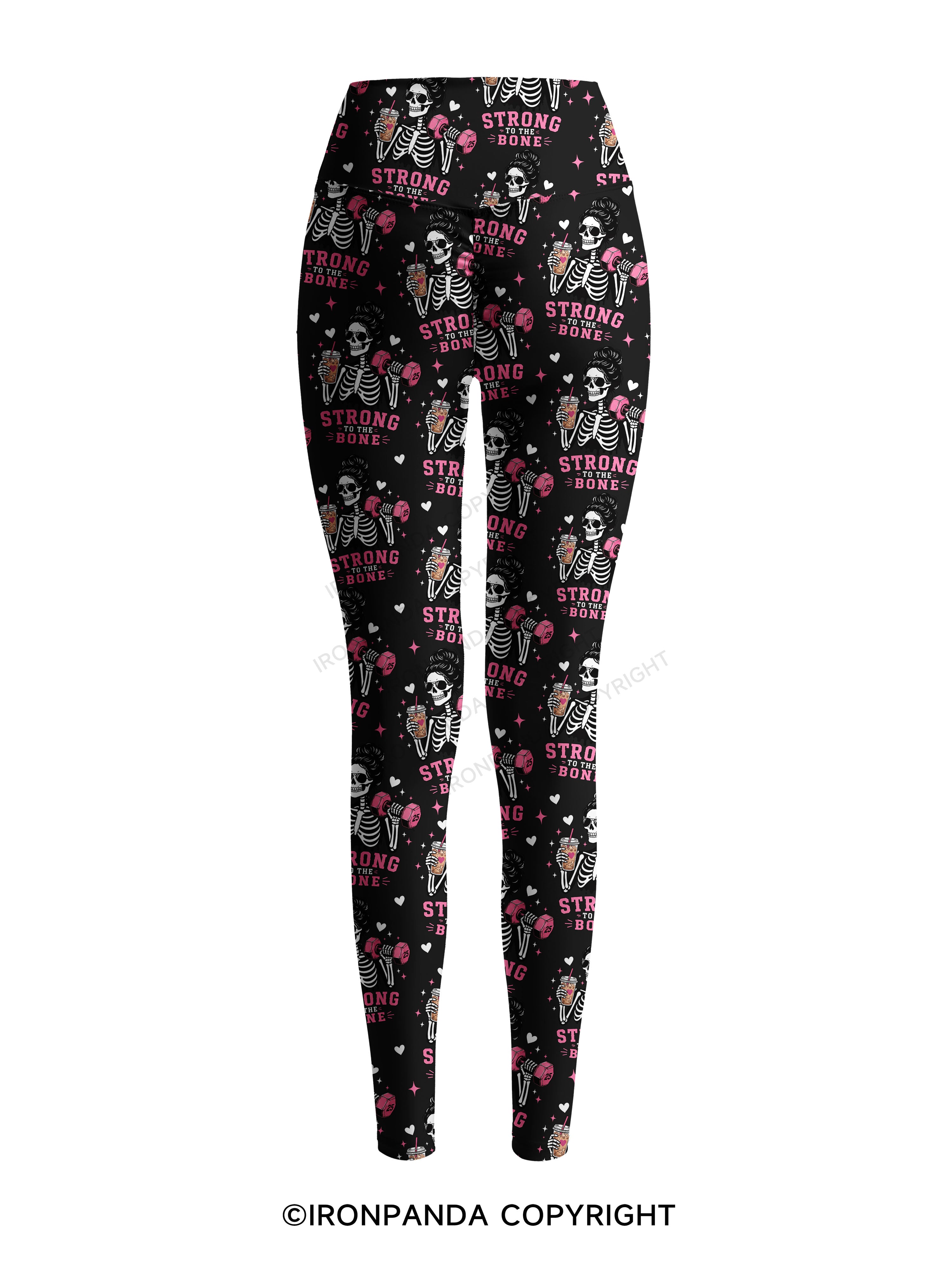 STRONG TO THE BONE Printed Yoga Pants