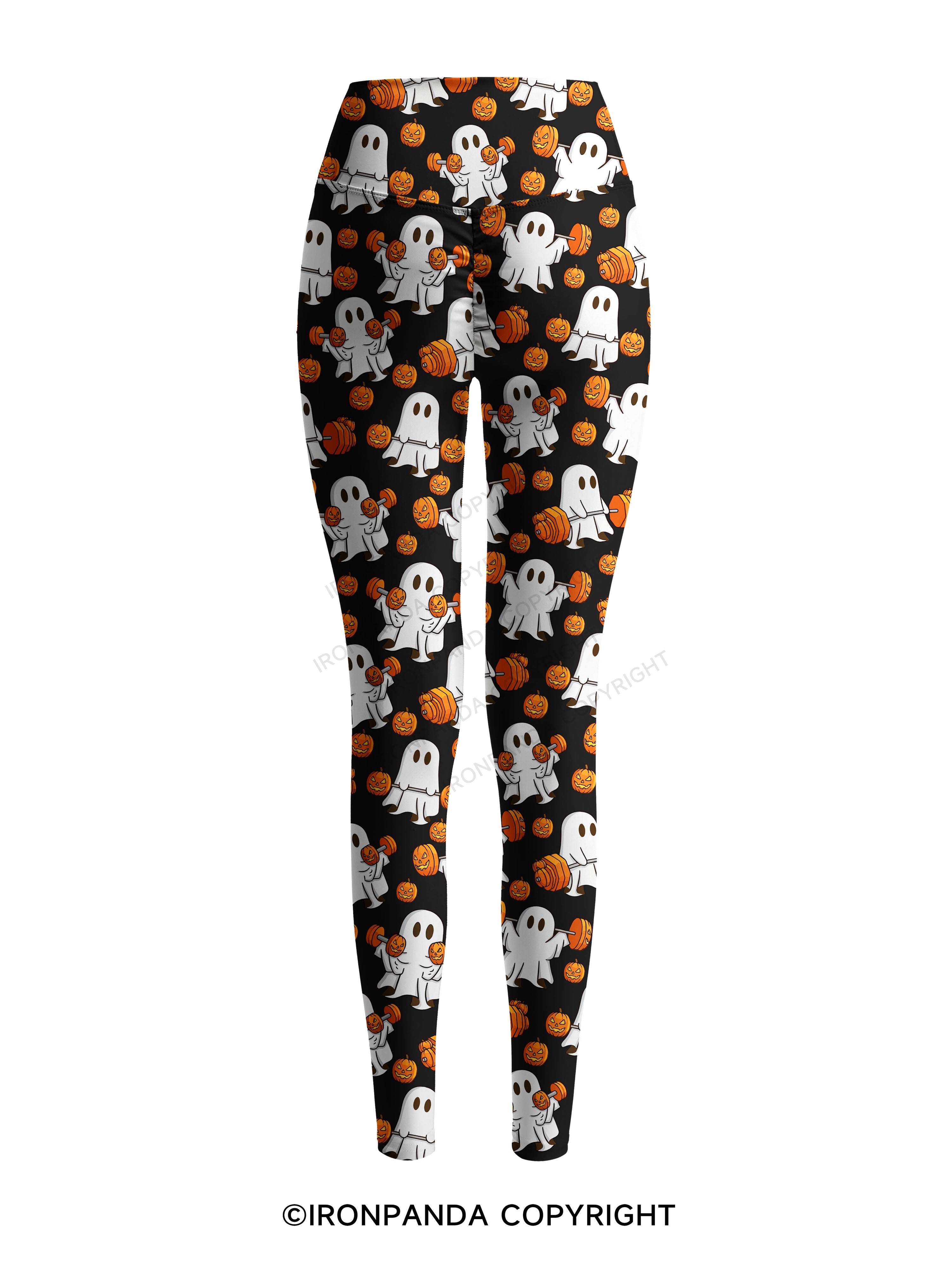 WEIGHT LIFTING GHOSTS FUNNY FITNESS Printed Yoga Pants