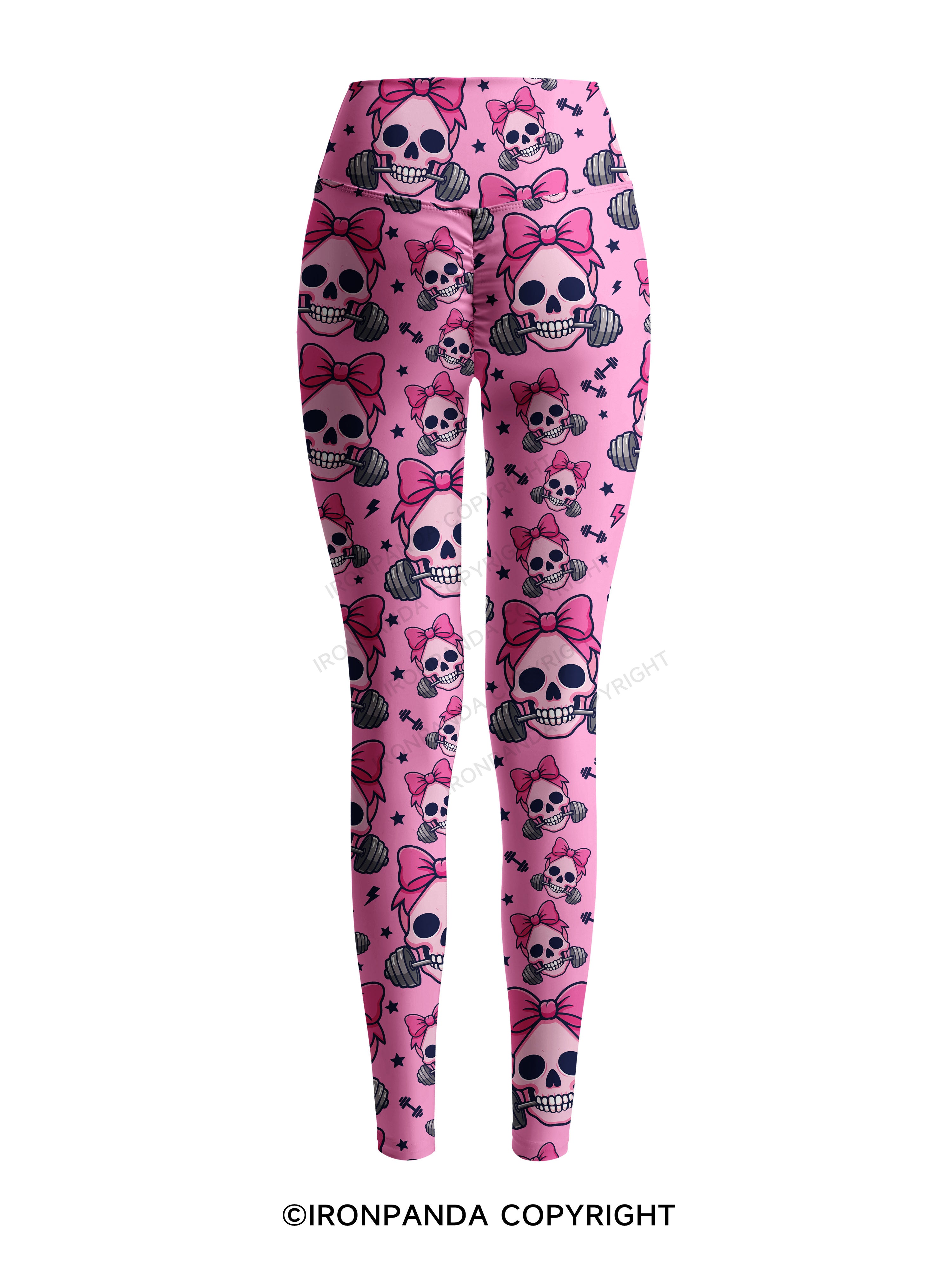 Girly Gym Skull Printed Yoga Pants