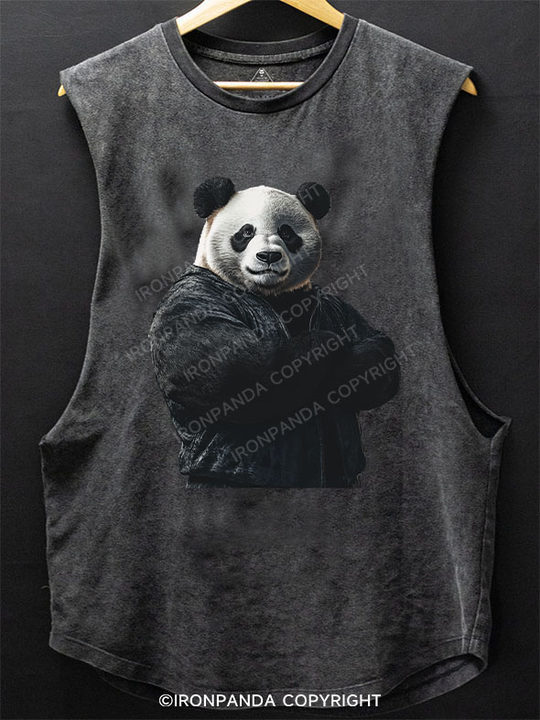 Muscular PANDA SCOOP BOTTOM COTTON TANK