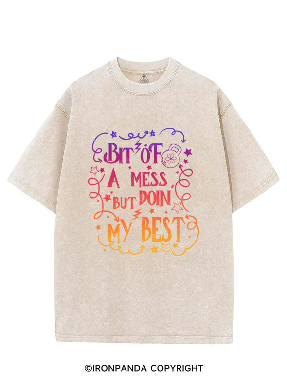 BIT OF A MESS BUT DOIN' MY BEST VINTAGE GYM SHIRT