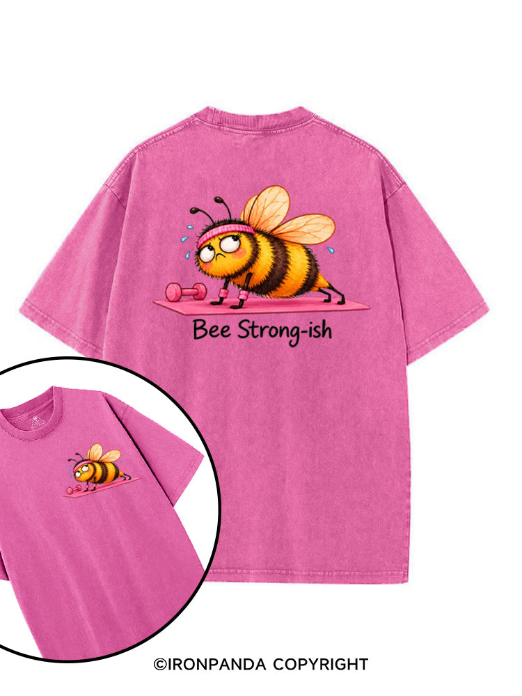 Bee Strong-ish printed Gym Shirt