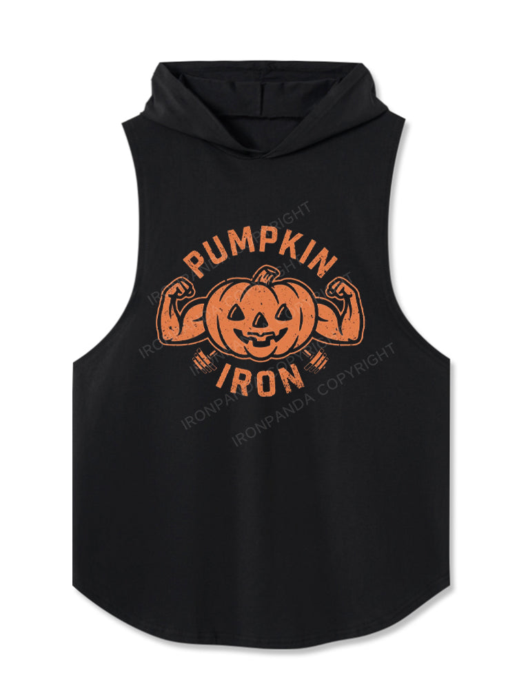Pumpkin Iron Funny Hooded Tank