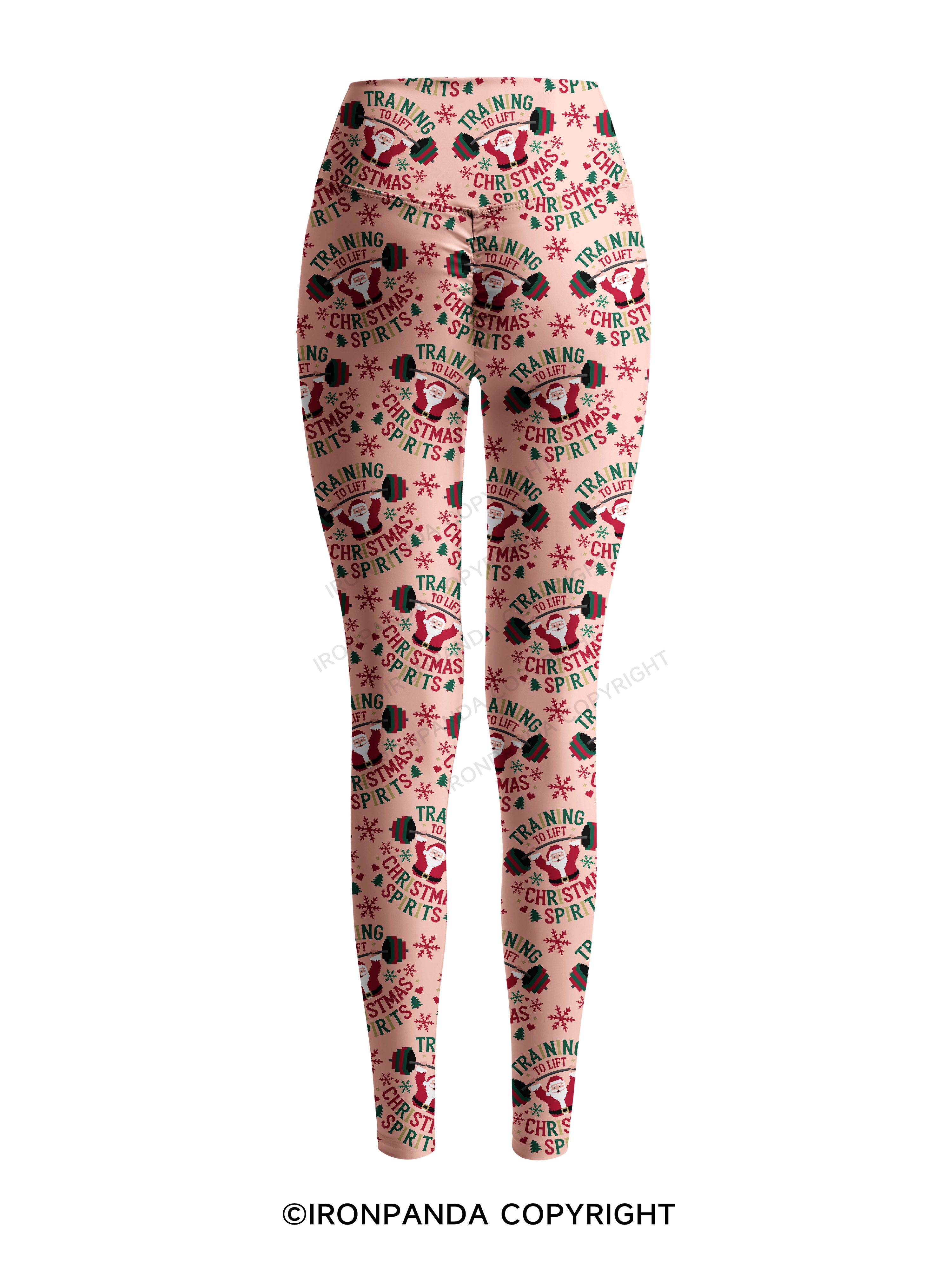 training to lift christmas spirits Printed Yoga Pants