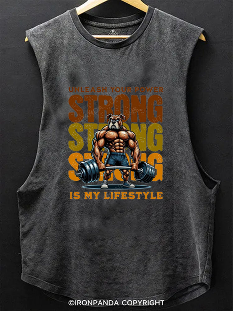 Strength Is My Lifestyle Scoop Bottom Cotton Tank