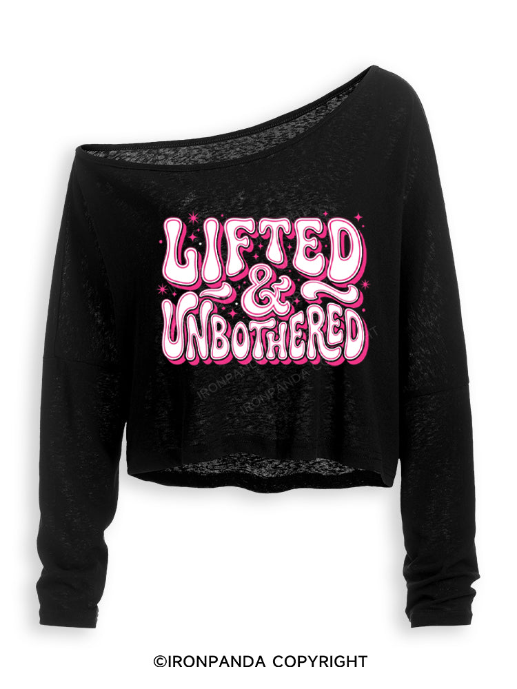 Lifted And Unbothered Off Shoulder Long Sleeve Crop Top