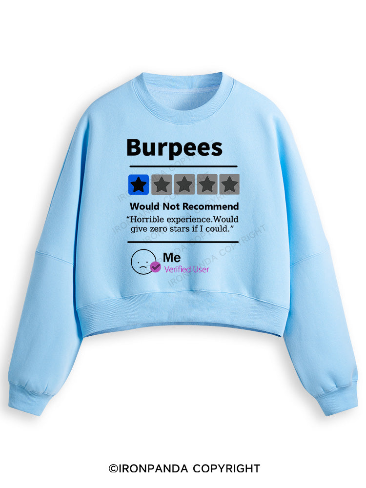 BURPEES REVIEWED Fleece Crop Sweatshirt
