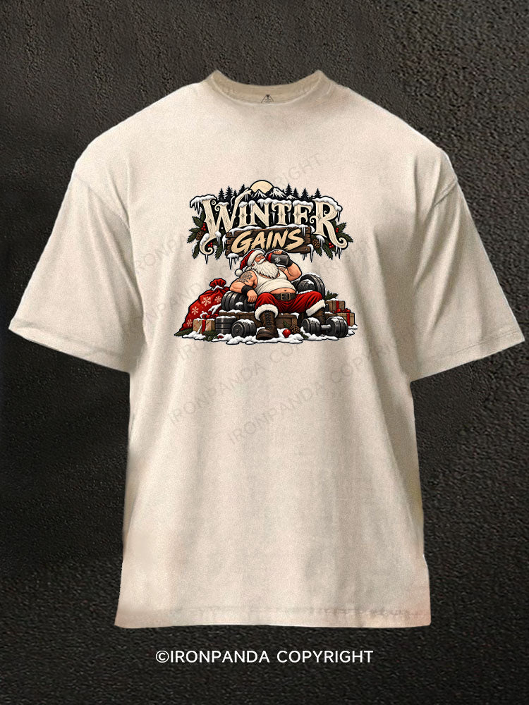 WINTER GAINS Washed Gym Shirt