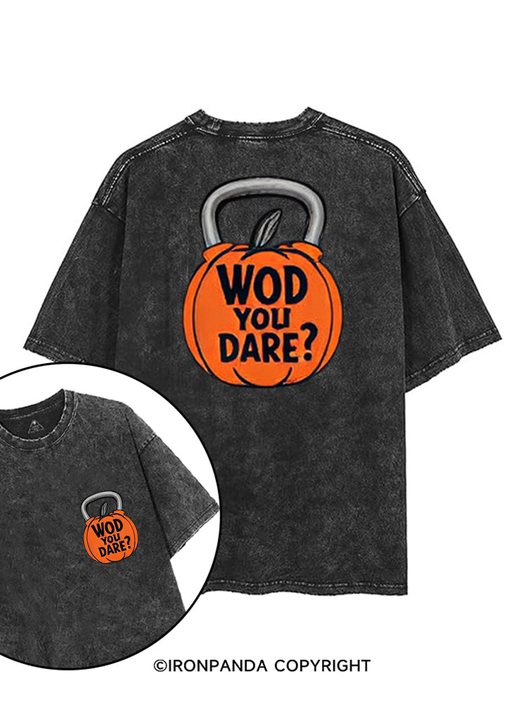 WOD YOU DARE printed Gym Shirt