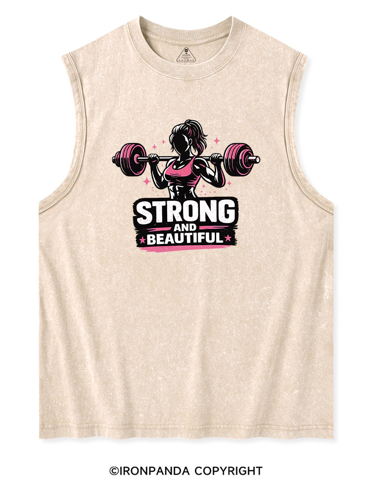 STRONG AND BEAUTIFUL STRONG VIBE Washed Tank