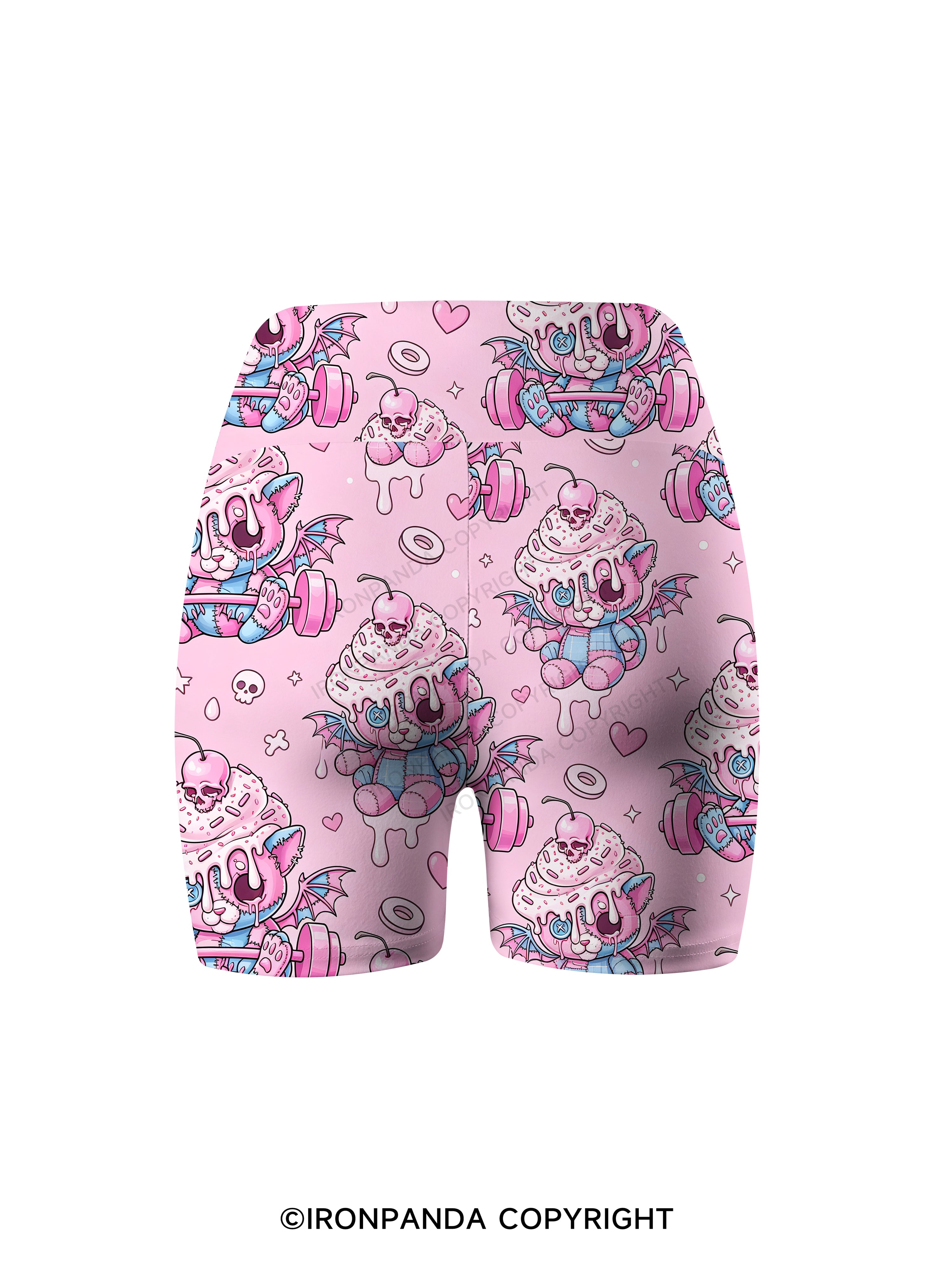 Teddy Deadlift Gym Printed Yoga Cycling Shorts