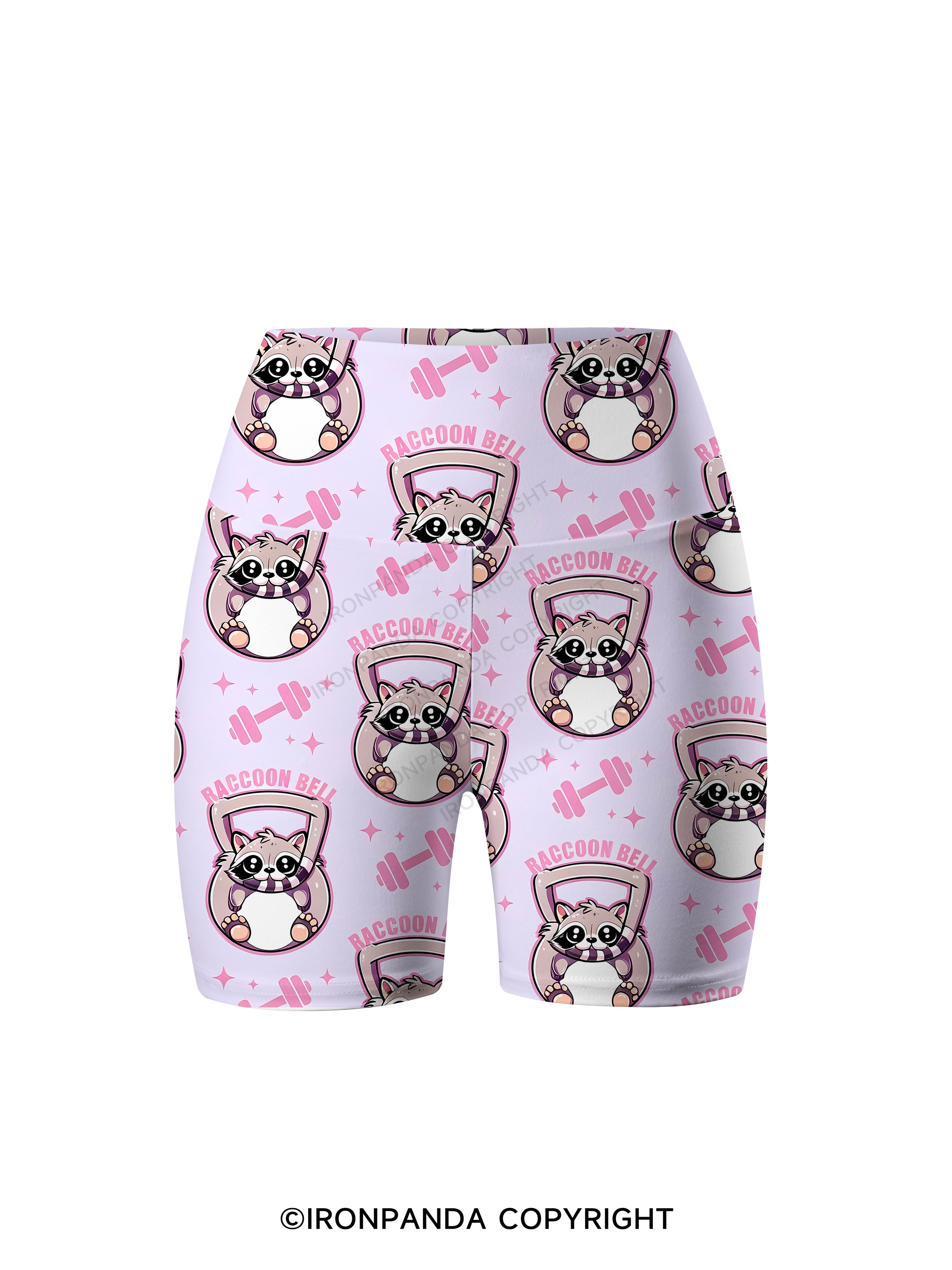 RACCOON BELL Printed Yoga Cycling Shorts