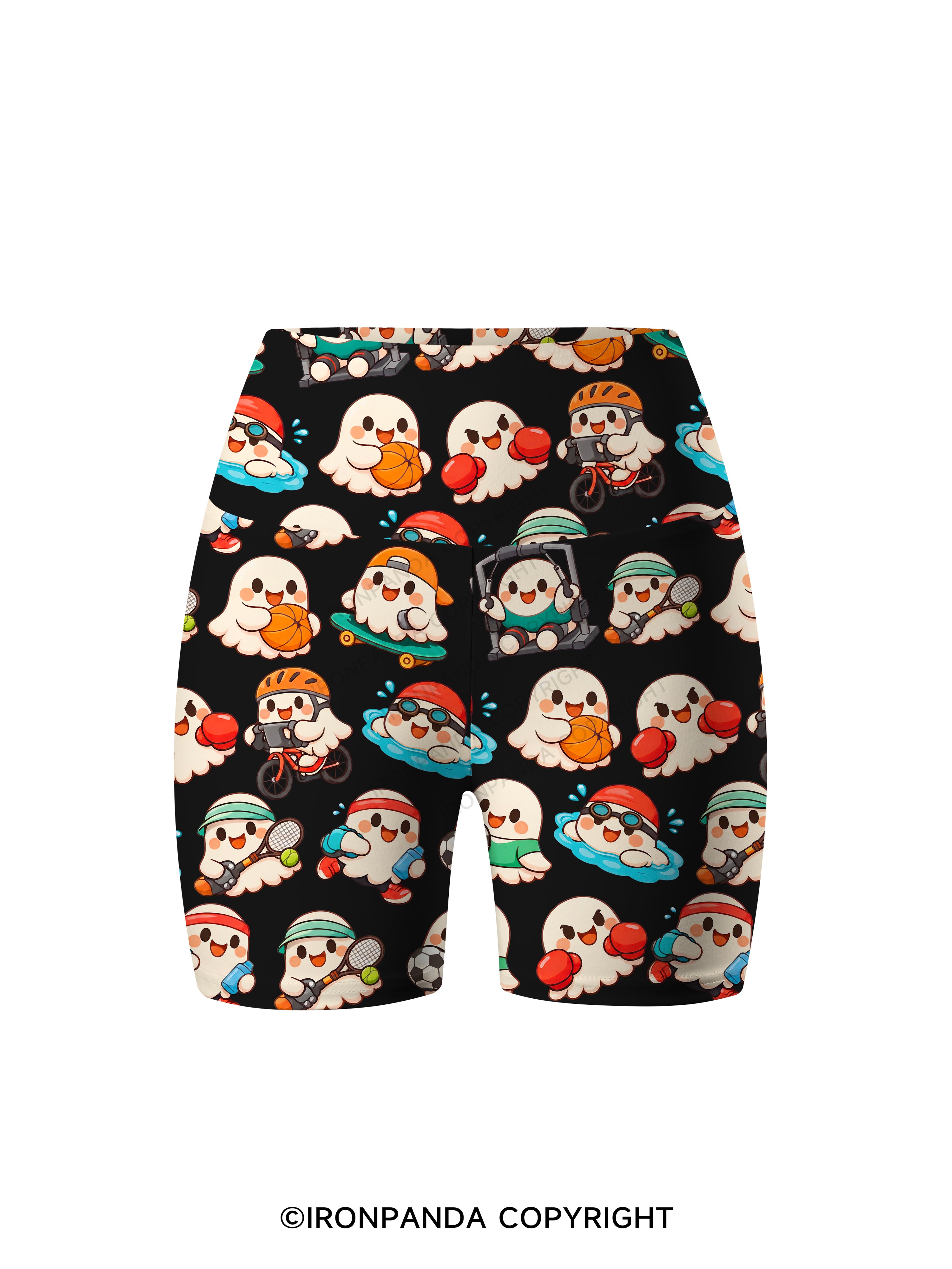 CUTE GHOST SPORTS Printed Yoga Cycling Shorts
