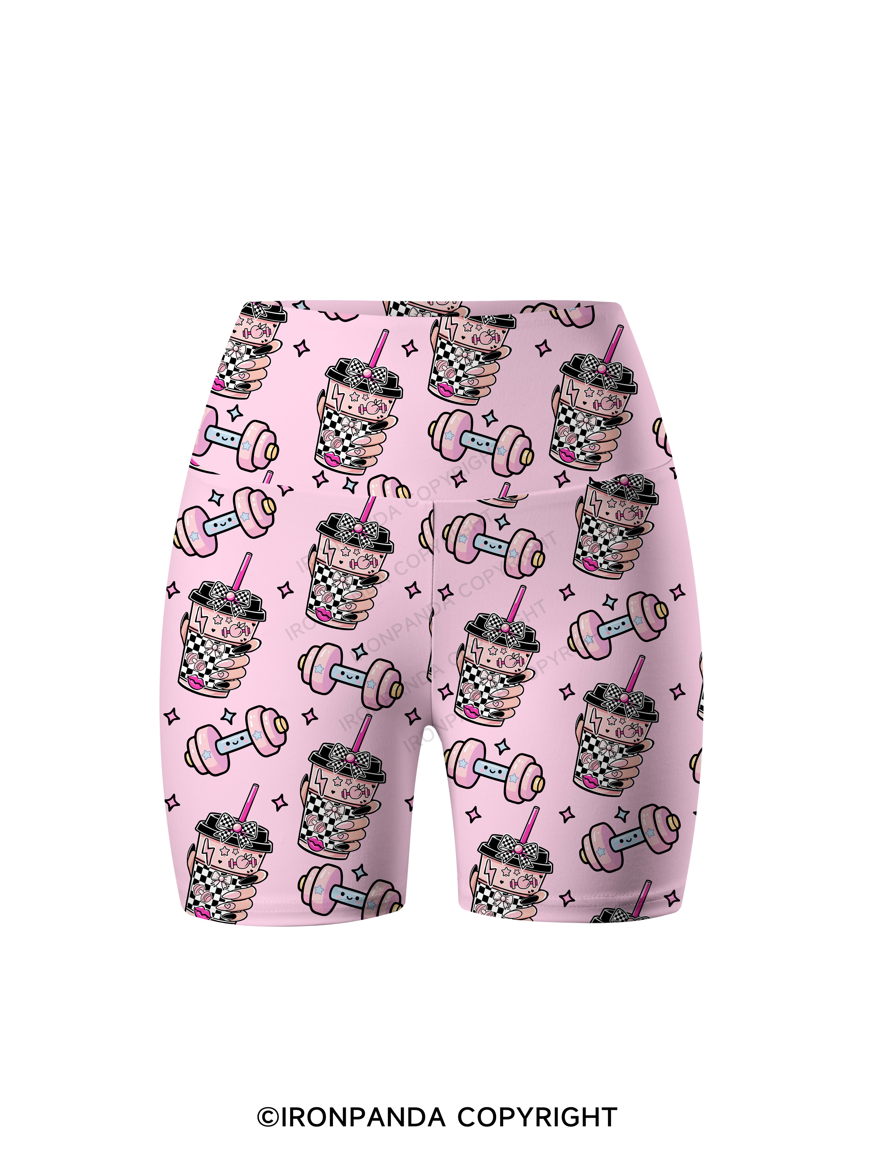 Coffee & Cute Lifts Printed Yoga Cycling Shorts