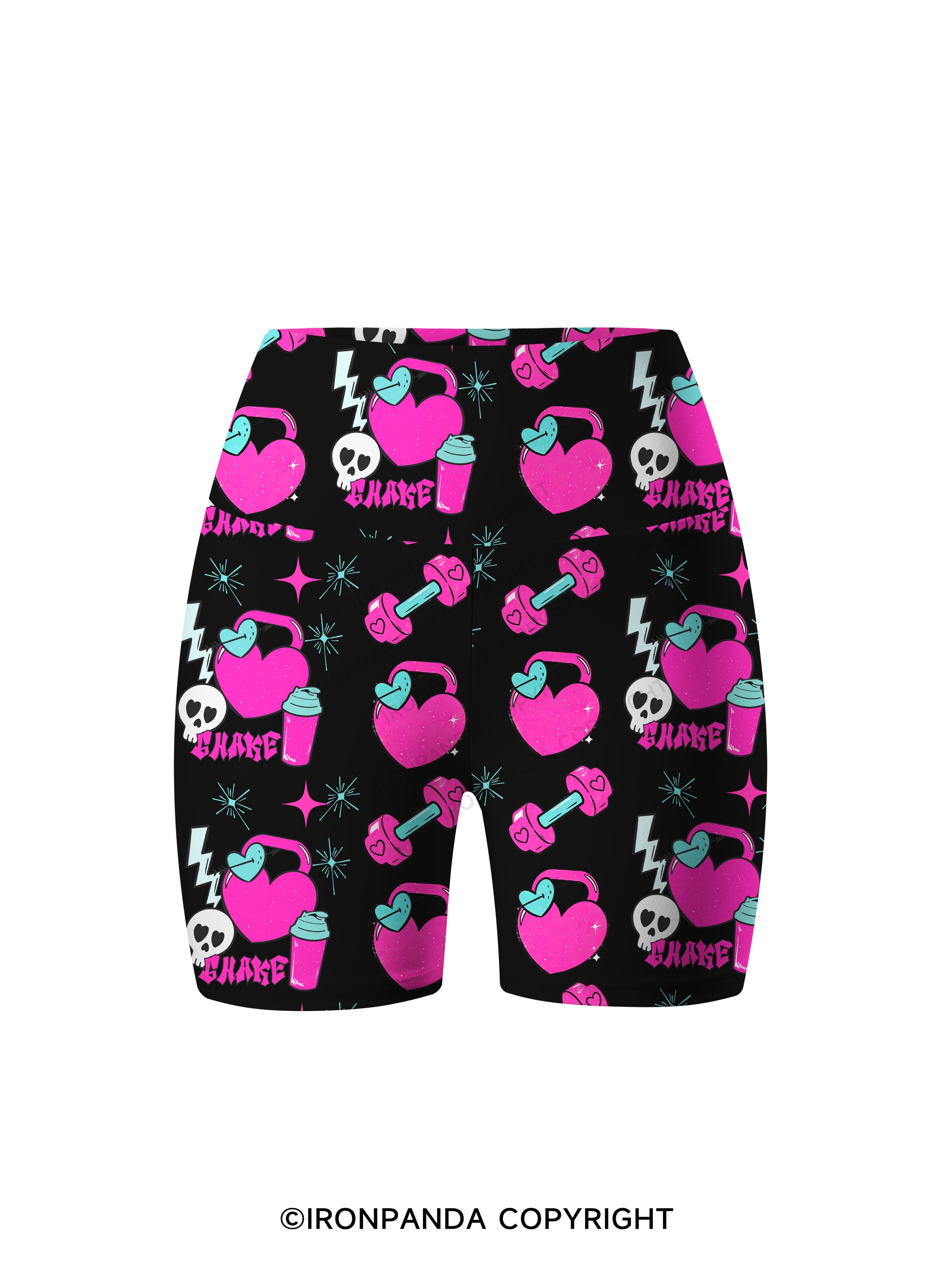 Shake Till You Gain Printed Yoga Cycling Shorts