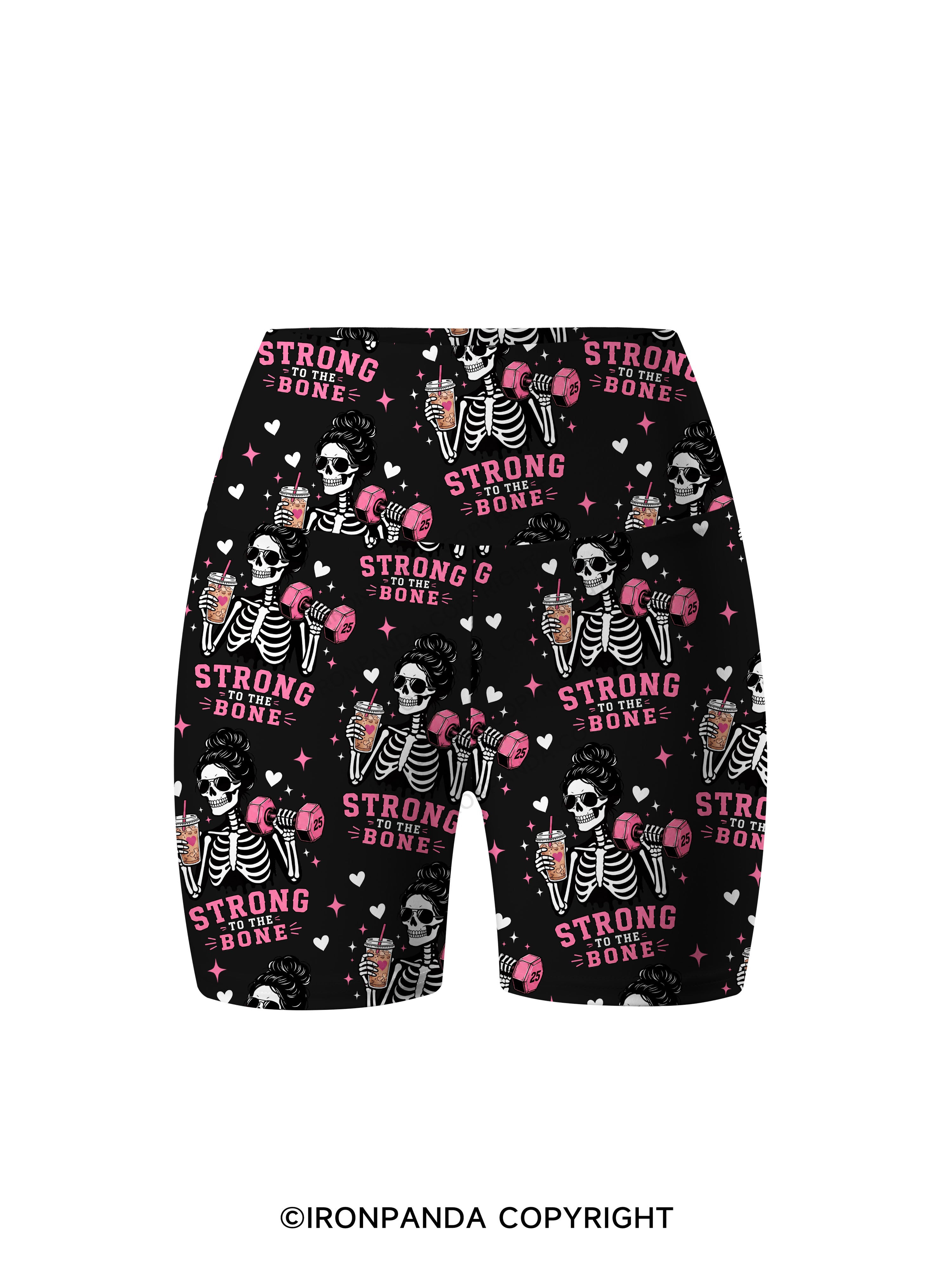 STRONG TO THE BONE Printed Yoga Cycling Shorts