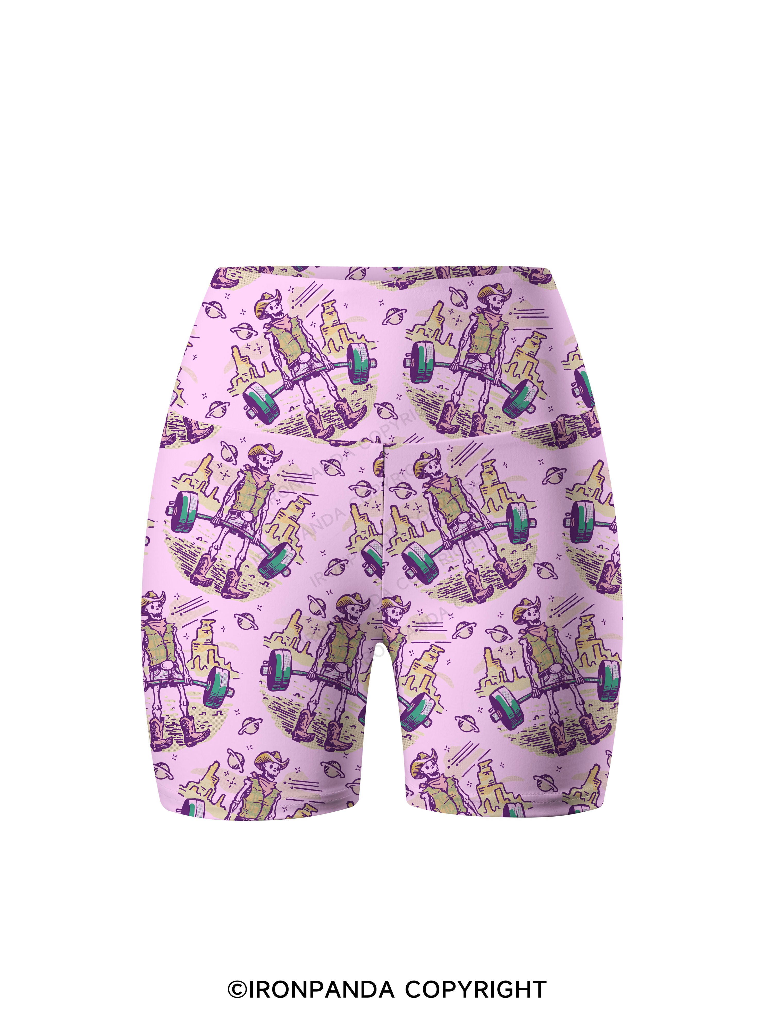 deadlift funny gym Printed Yoga Cycling Shorts