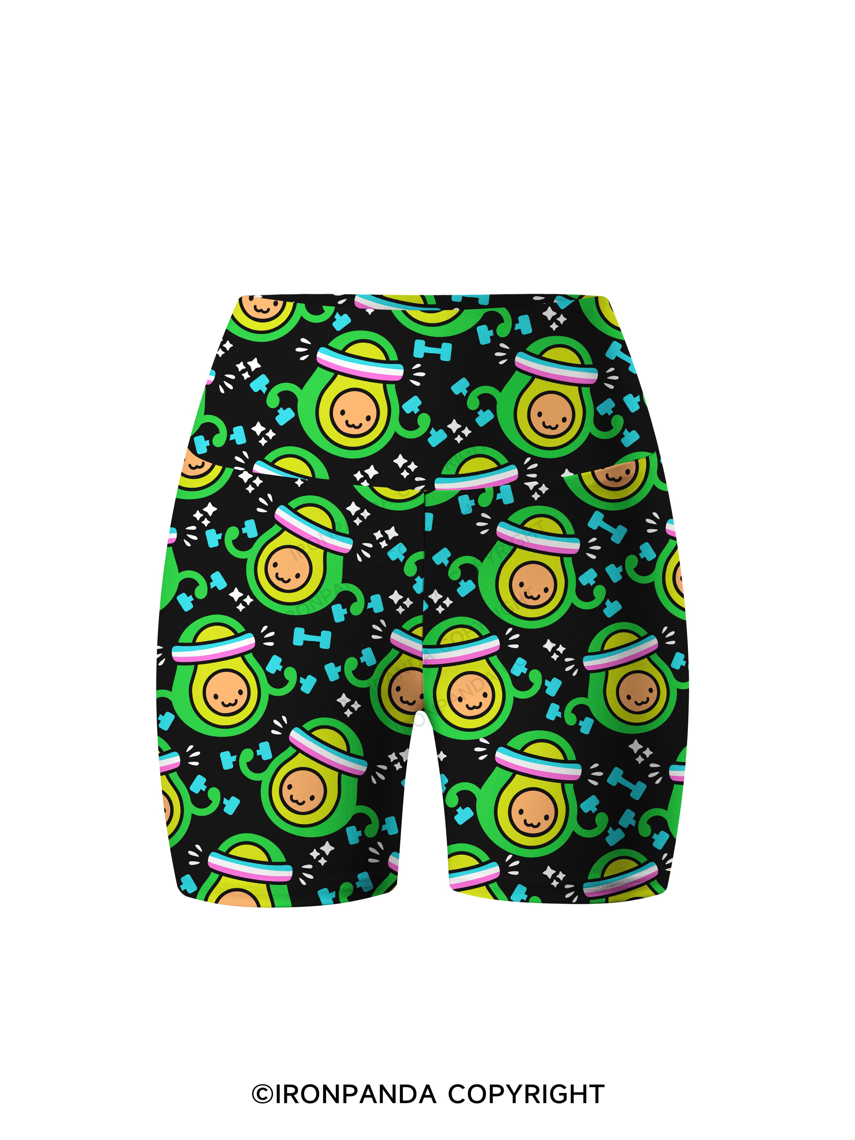 LIL BIT FIT LIL BIT FAT Printed Yoga Cycling Shorts