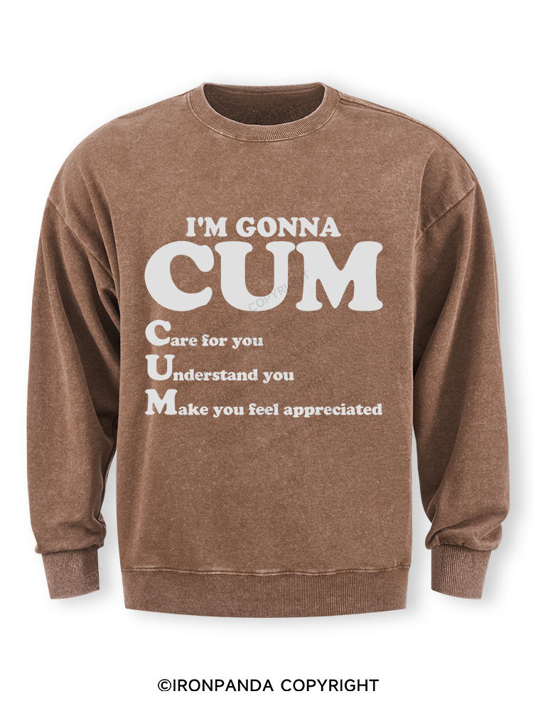 I’M GONNA CUM Washed Sweatshirt