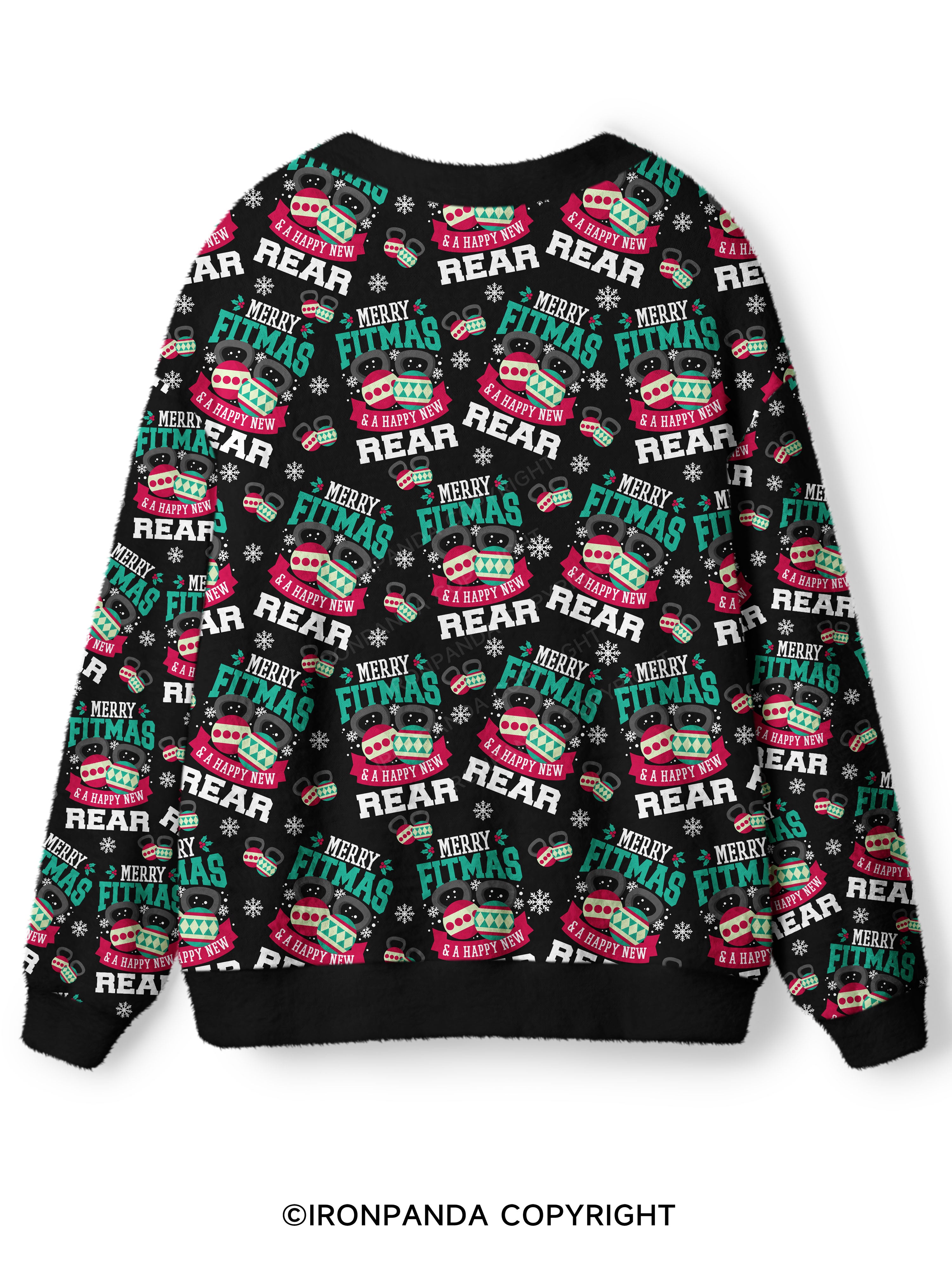 Merry Fitmas Ugly Cardigan Sweater