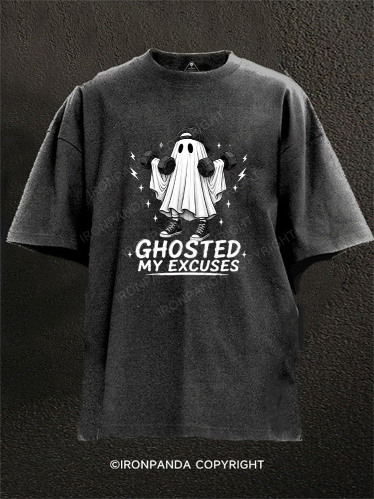 Ghosted My Excuses Washed Gym Shirt