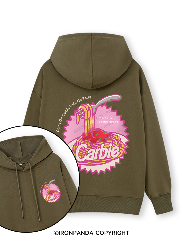 Carbie I Love Carbs Bread Pasta Pizza Double-Sided Printed Classic Gym Hoodie