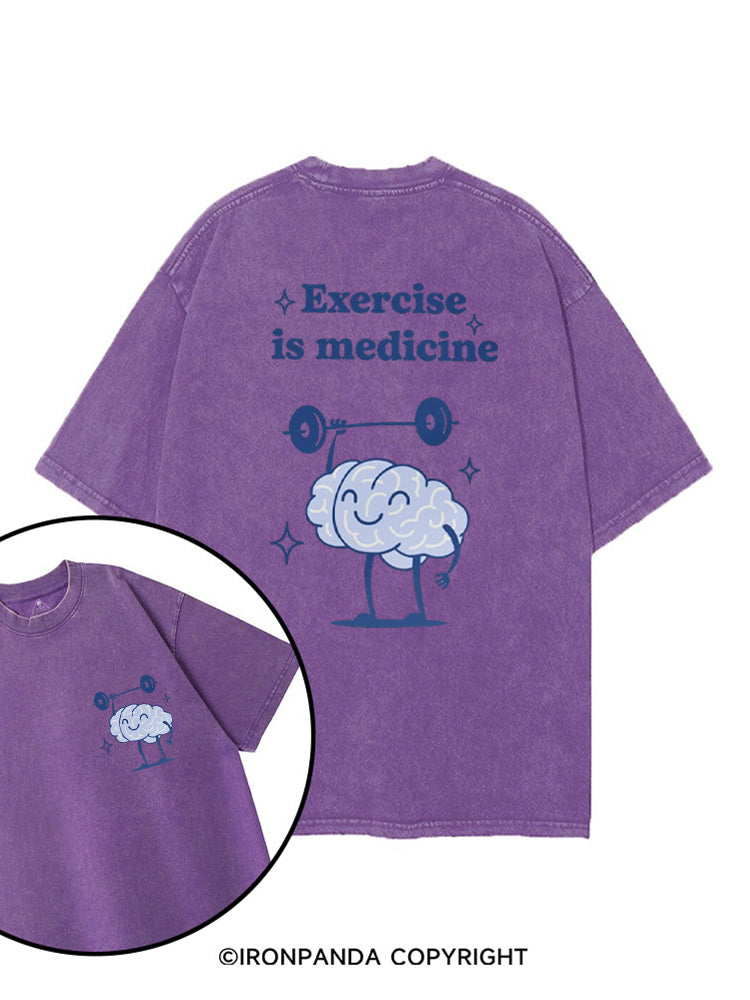 Exercise is Medicine printed Gym Shirt