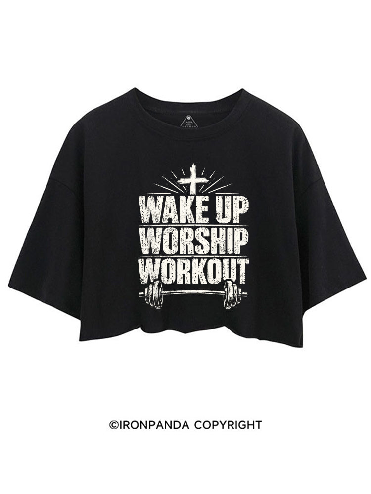 Wake Up Worship Workout Christian Workout CROP TOPS