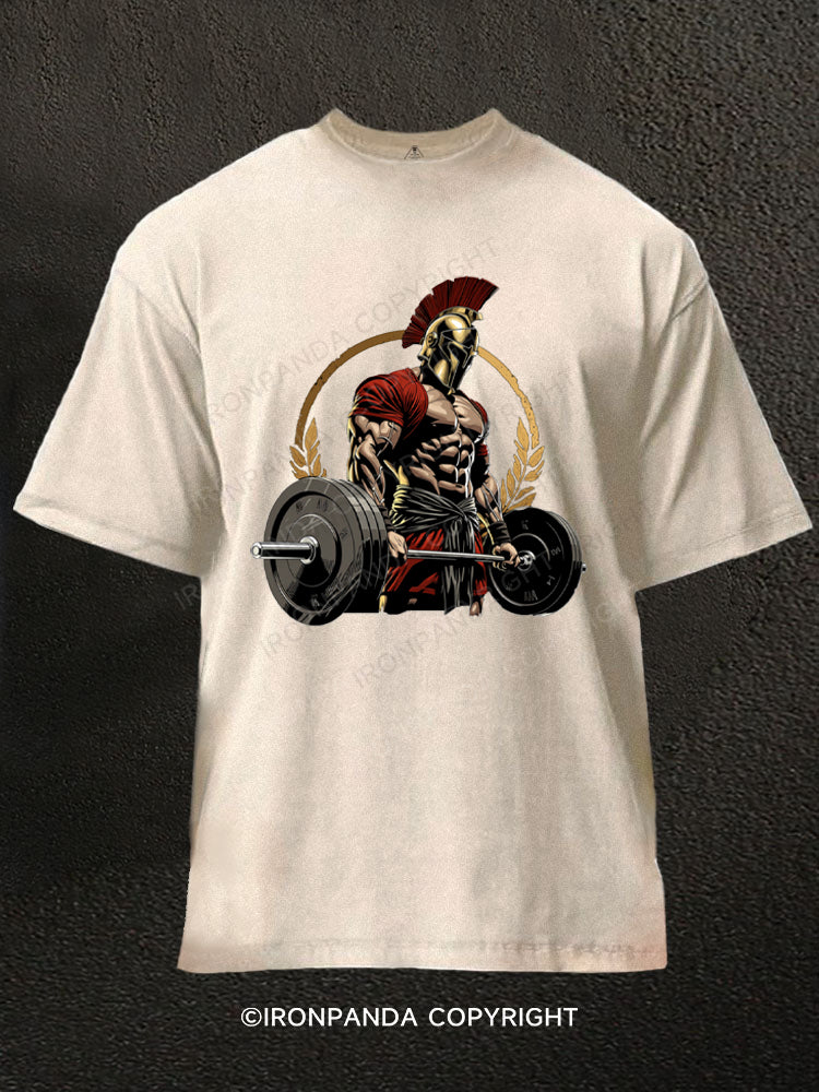 spartan at gym Washed Gym Shirt