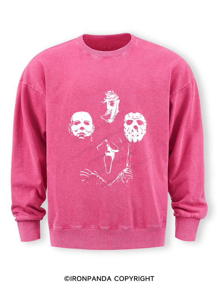 Halloween Fitness Night Washed Sweatshirt
