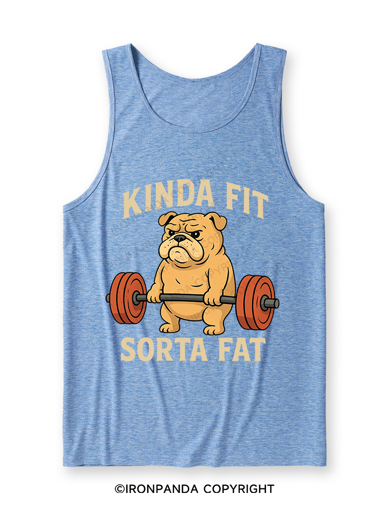 Kinda Fit Sorta Fat Dog New Ultra Soft Heather Tank