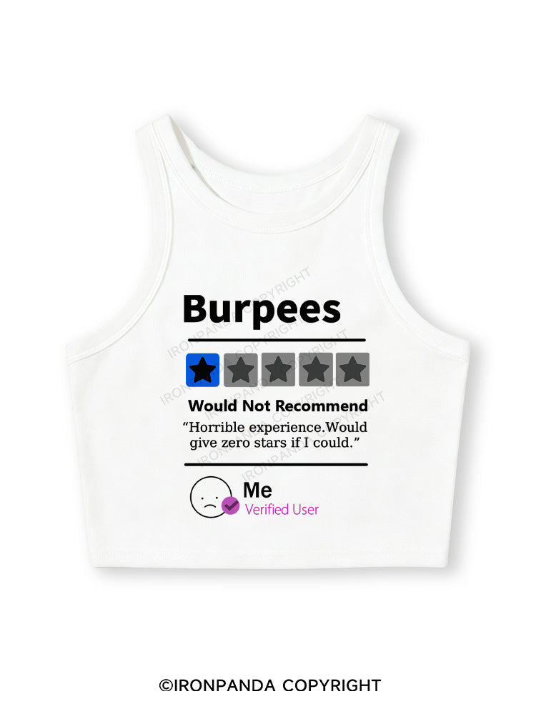 BURPEES REVIEWED Fitted Crop Tank Top