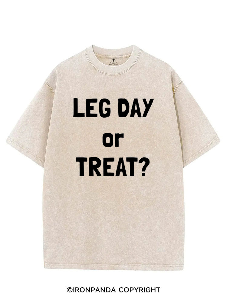 LEG DAY OR TREAT FUNNY HALLOWEEN VINTAGE GYM SHIRT