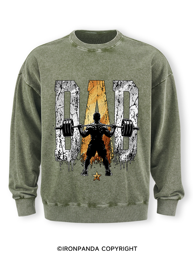 Dad Lifting Washed Sweatshirt