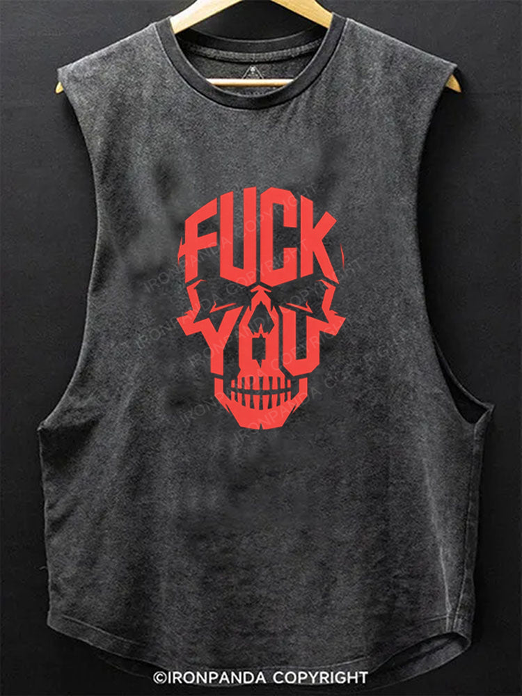 F*ck Skeleton Scoop Bottom Cotton Tank