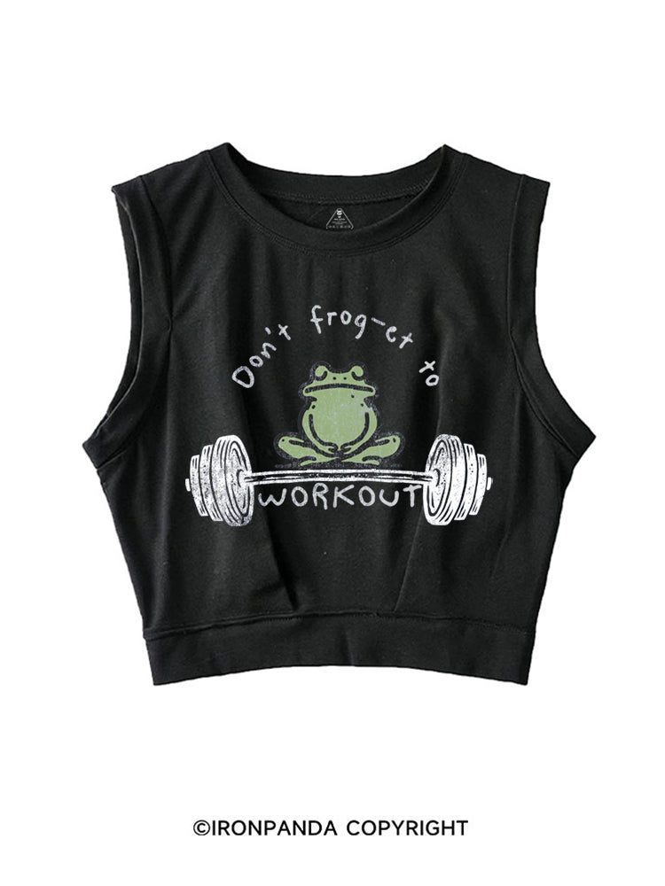 Don't frog-et to WORKOUT SLEEVELESS CROP TOPS