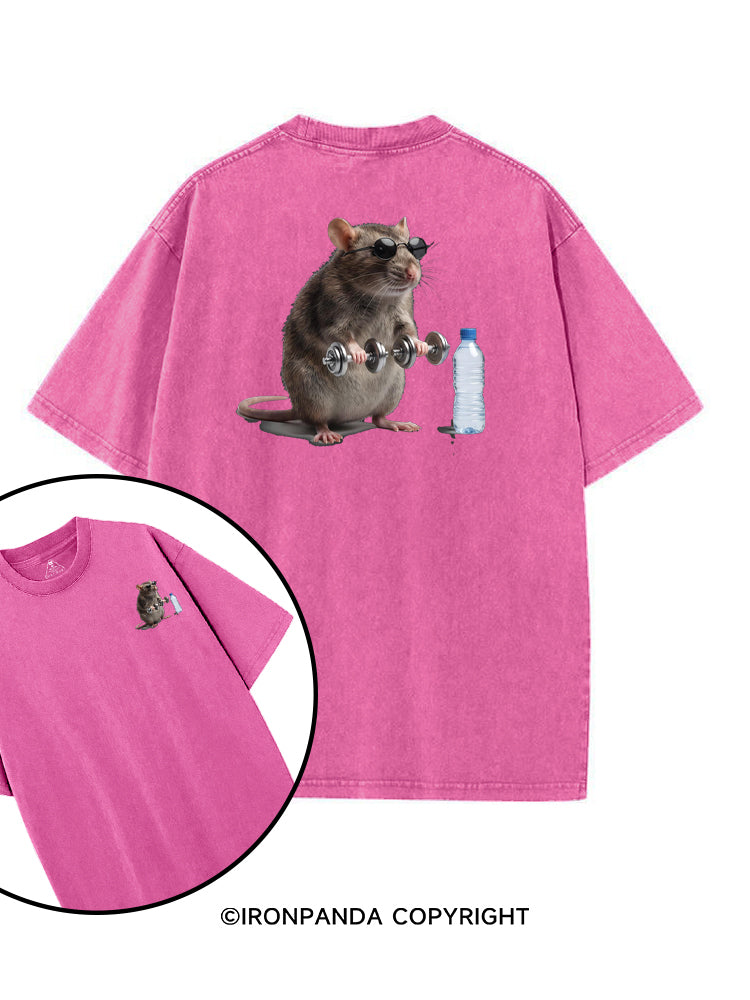 Funny Gym Rat printed Gym Shirt