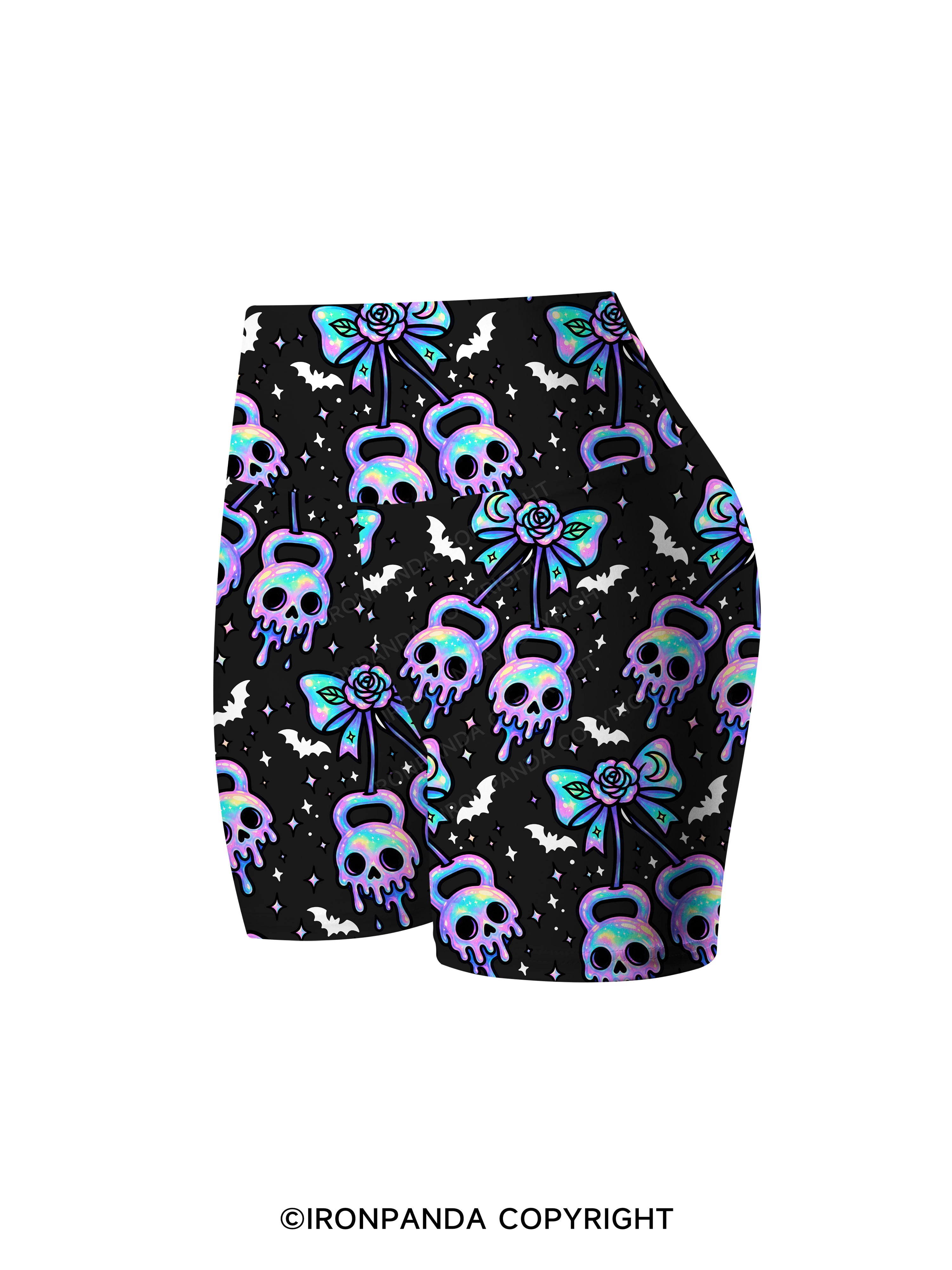 GHOST DRIP KETTLEBELLS Printed Yoga Cycling Shorts
