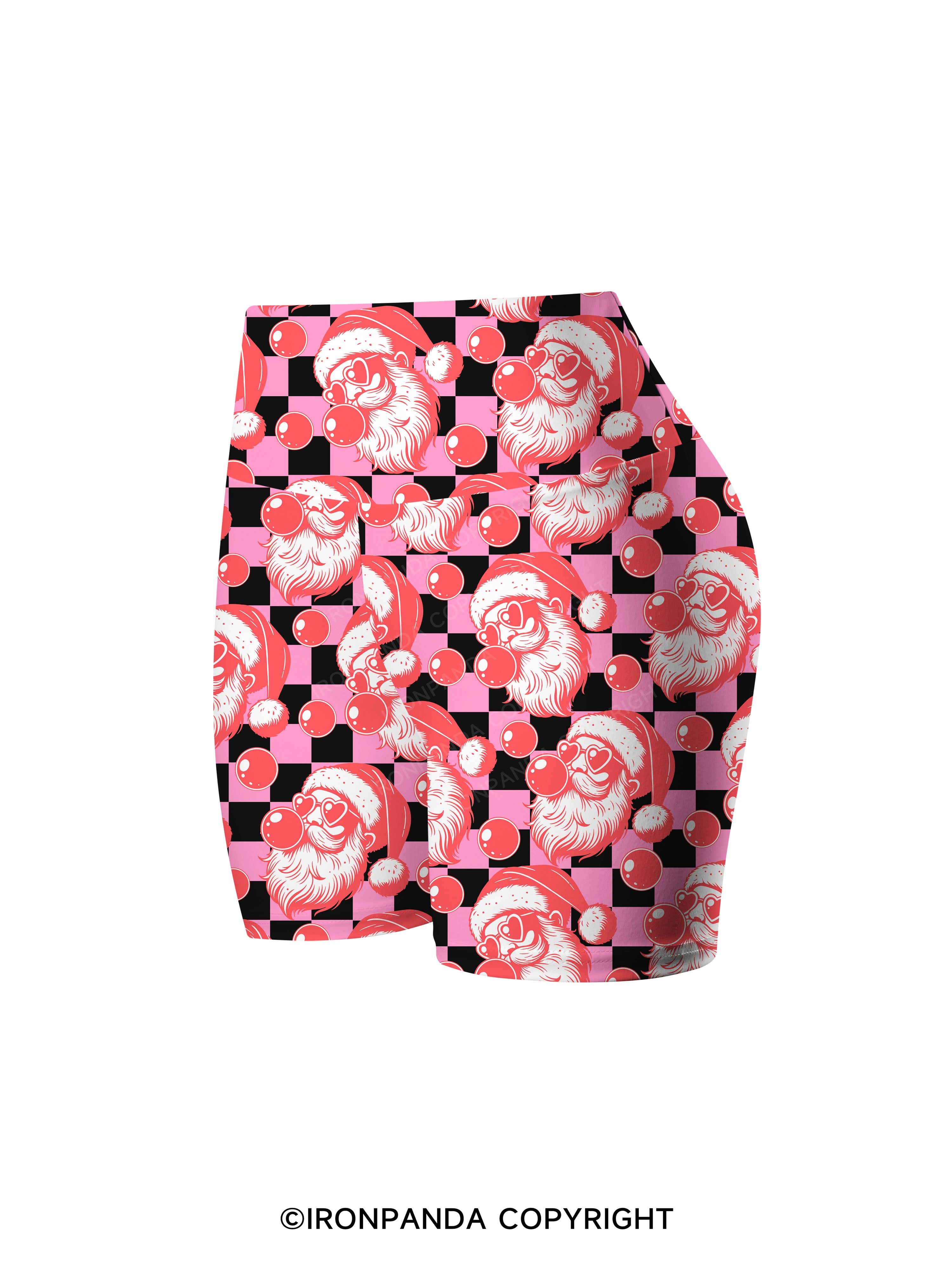 MERRY CHRISTMAS Printed Yoga Cycling Shorts