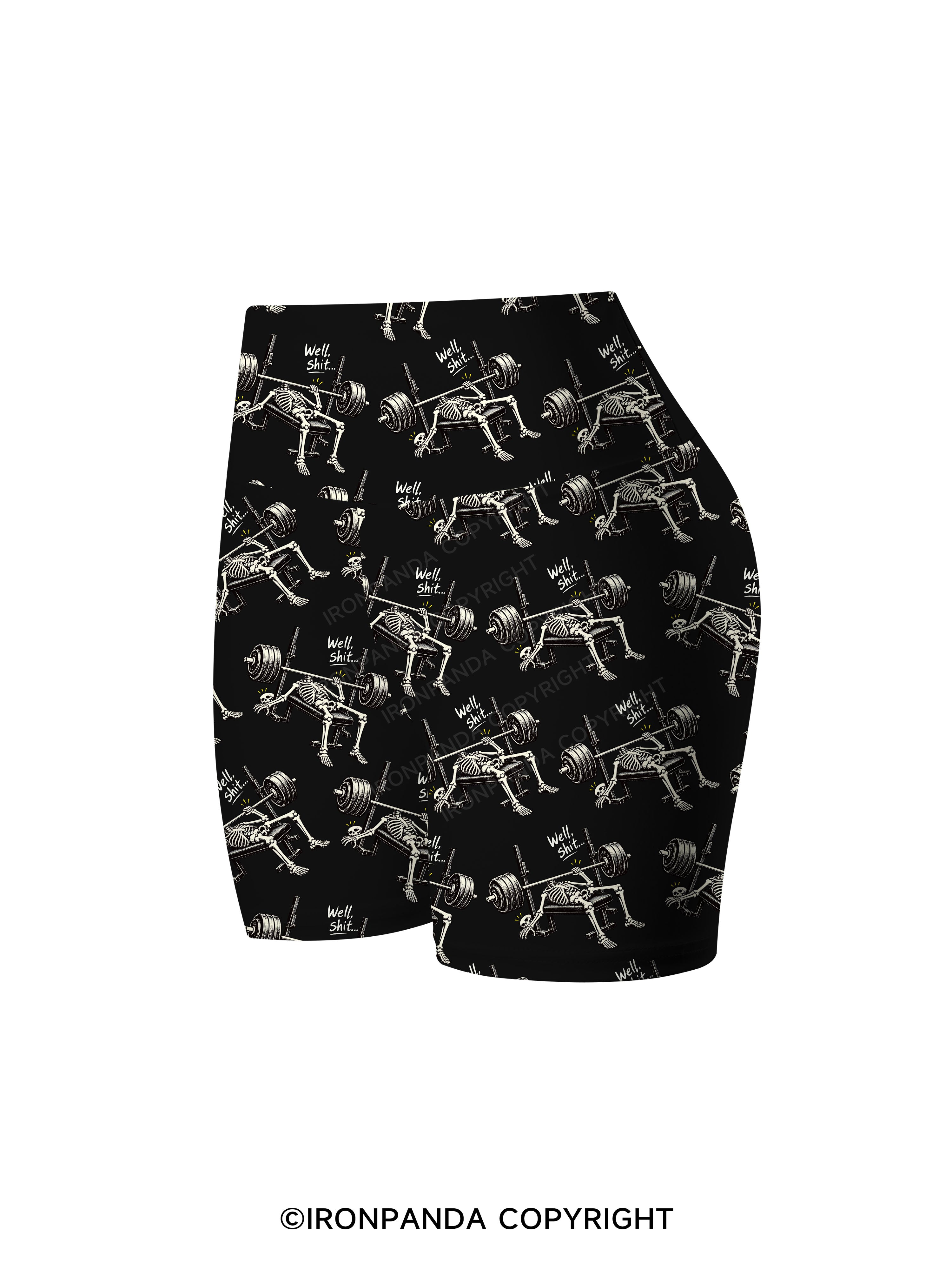 Well Shit...Funny Printed Yoga Cycling Shorts