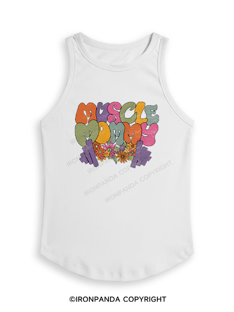 MUSCLE MOM Fitted Tank Top