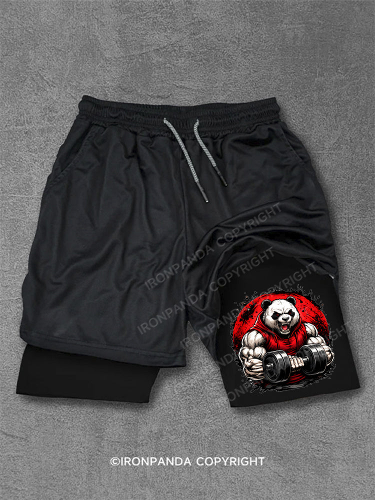 Buff Panda Lifting Weights Performance Training Shorts